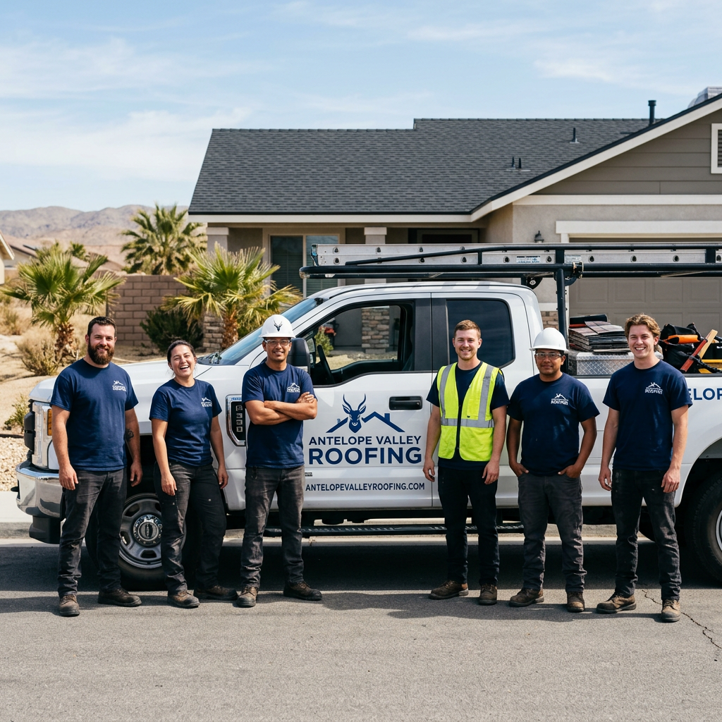Antelope Valley Roofing team ready for roof repair and replacement calls
